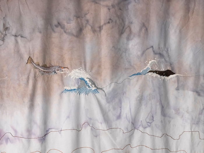 Isa Melsheimer, Curtain (The Year of the Whale), 2018. Courtesy the artist and Esther Schipper Gallery, Berlin.