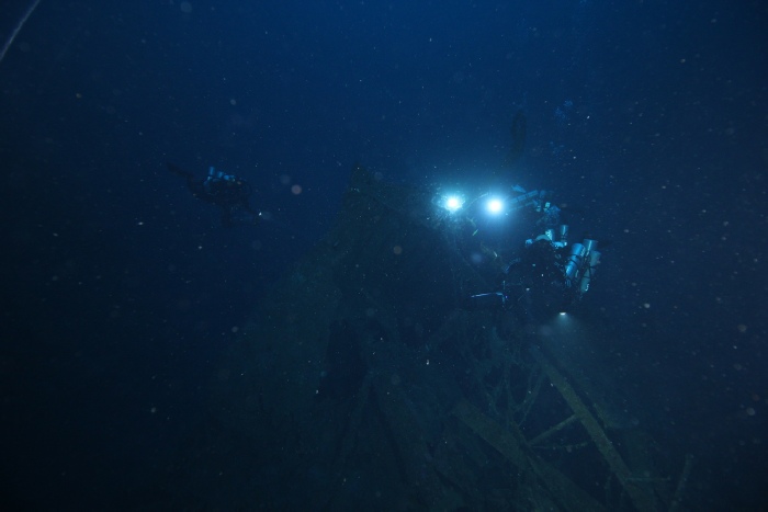 Wreck of the steamship Città di Milano, Filicudi, Italy. Photo: Global Underwater Explorers
