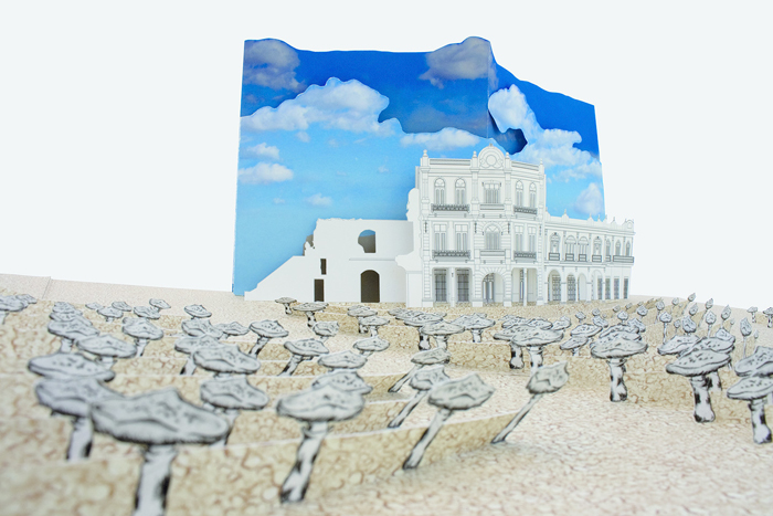 Carlos Garaicoa, Plaza Vieja, 2005. Pop-Up Book. Digital print on paper. Estudio Carlos Garaicoa. Photo: Irelio Alonso