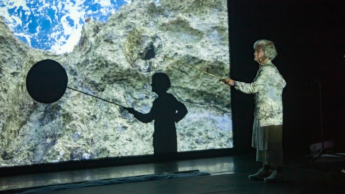 Joan Jonas, Moving Off the Land, 2016/2018. Cowell Theater, Fort Mason Center for Arts & Culture, San Francisco, 2019. Fort Mason Center for Arts & Culture/Justine  Elephant. 	