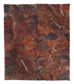 Michael Belmore, Shorelines, 2006. Hammered copper, 213.4 x 182.9 cm. National Museum of the American Indian, 26/8459. © 2014 Michael Belmore.