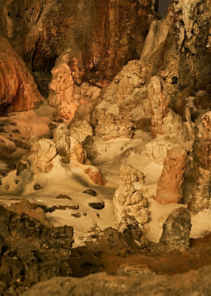 Adrián Villar Rojas,&nbsp;First Gods, Lost Animals&nbsp;(detail), 2026. Installation view, Aspen Art Museum, Aspen, Colorado, US, 2026. Courtesy of the artist, Aspen Art Museum, kurimanzutto and Marian Goodman Gallery. Photo: Jörg Baumann.