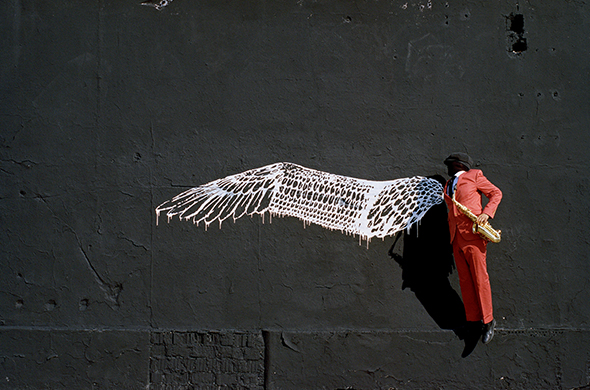 Robin Rhode, Birdman, 2014. Courtesy of Robin Rhode.