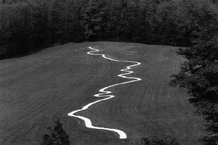 Richard Long, River Po Line, Italy, 2001