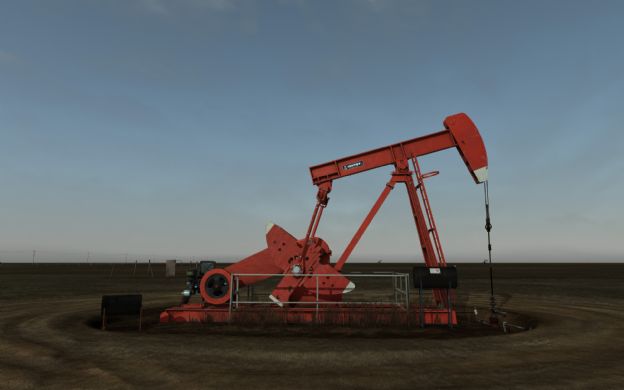 John Gerrard, Oil Fields, 2007. Animated scene
