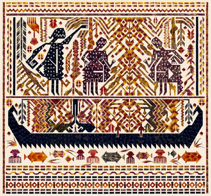 Jennifer Tee, Tampan Ship of Souls #2, 2020. Piezography on etching paper, 175 ×188 cm. Collection Stedelijk Museum, Amsterdam. 