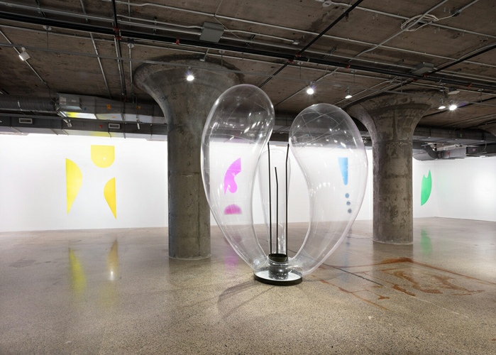 Kapwani Kiwanga, Vivarium: Apomixis, 2020. PVC, steel, color, and MDF. Installation view, Remediation, MOCA Toronto, 2023. Courtesy of the artist and Galerie Tanja Wagner, Berlin. © 2024 Artists Rights Society (ARS), New York / ADAGP, Paris. Photo: Laura Findlay.