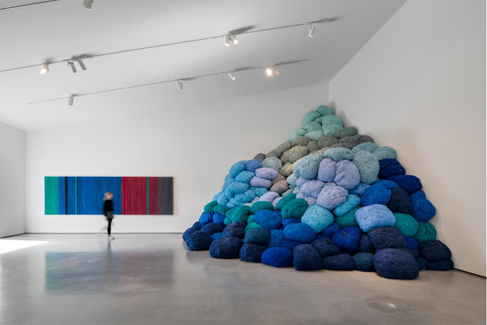 Installation by Sheila Hicks, Nowhere to Go, The Hepworth Wakefield, 2022Photo: Tom Bird, Courtesy The Hepworth Wakefield 