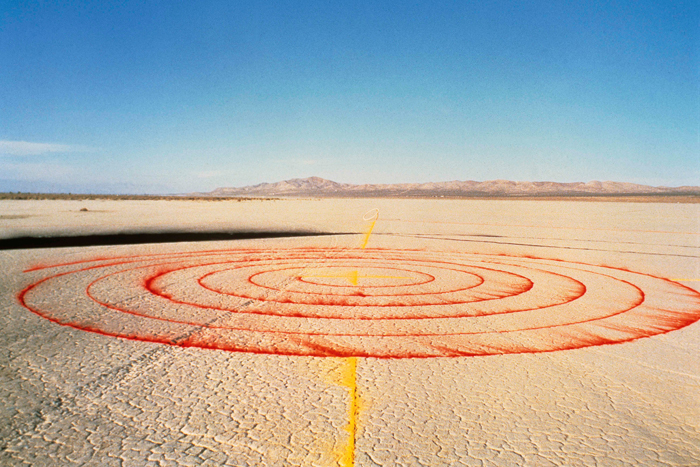 Lita Albuquerque, Spine of the Earth, 1980/2024, pigment, decomposed granite