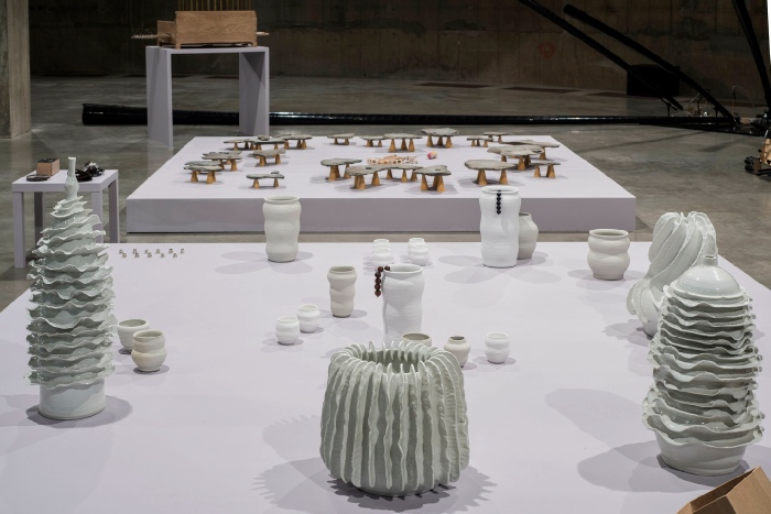 Tarek Atoui, The Reverse Collection, 2014–16. Installation view, Tate Modern, London. Courtesy the artist and Tate Modern. 