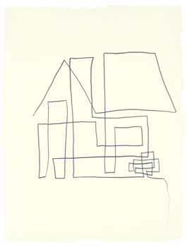 Jimmie Durham, A line of graphite beginning on the left side, 2009. Graphite on cotton paper, 81 x 61 cm. Image courtesy of the artist and kurimanzutto, Mexico City.