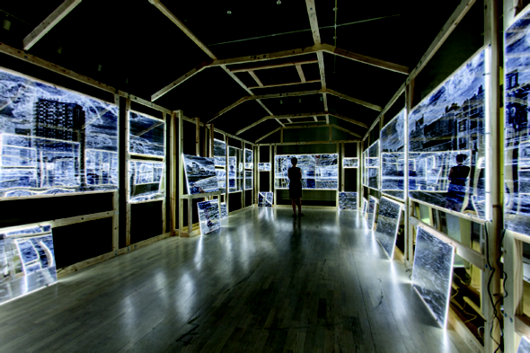 Ellen Harvey, Arcade/Arcadia, 2012. Exhibition view. Courtesy of Locks Gallery, Philadelphia.