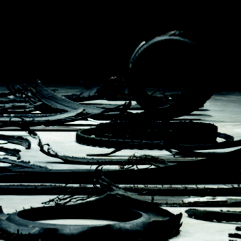 Gabriel Orozco, Chicotes, 2010. Tires and aluminium, dimensions variable. Collection Faurschou Foundation. Photo: Anders Sune Berg.